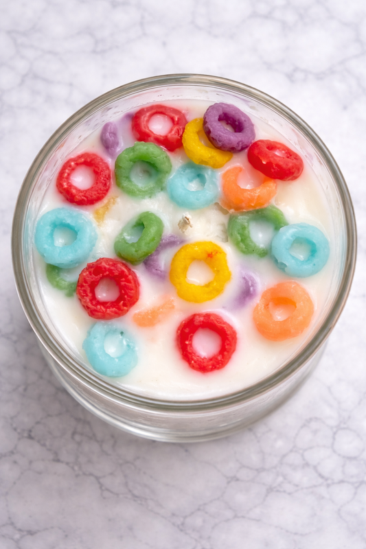 Fruit Loops Dessert Candle – 12oz Cereal Inspired Soy Candle