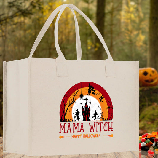 Halloween Trick or Treat Tote Bag Halloween Tote Bag for Kids Halloween Gift Halloween Candy Bag Halloween Doodles Cute Canvas Tote Bag