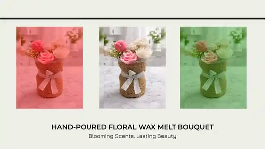 Hand-Poured Floral Wax Melt Bouquet by@Outfy