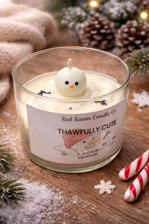 Thawfully Cute Candle Scented Candle - Red Raven Candle Co