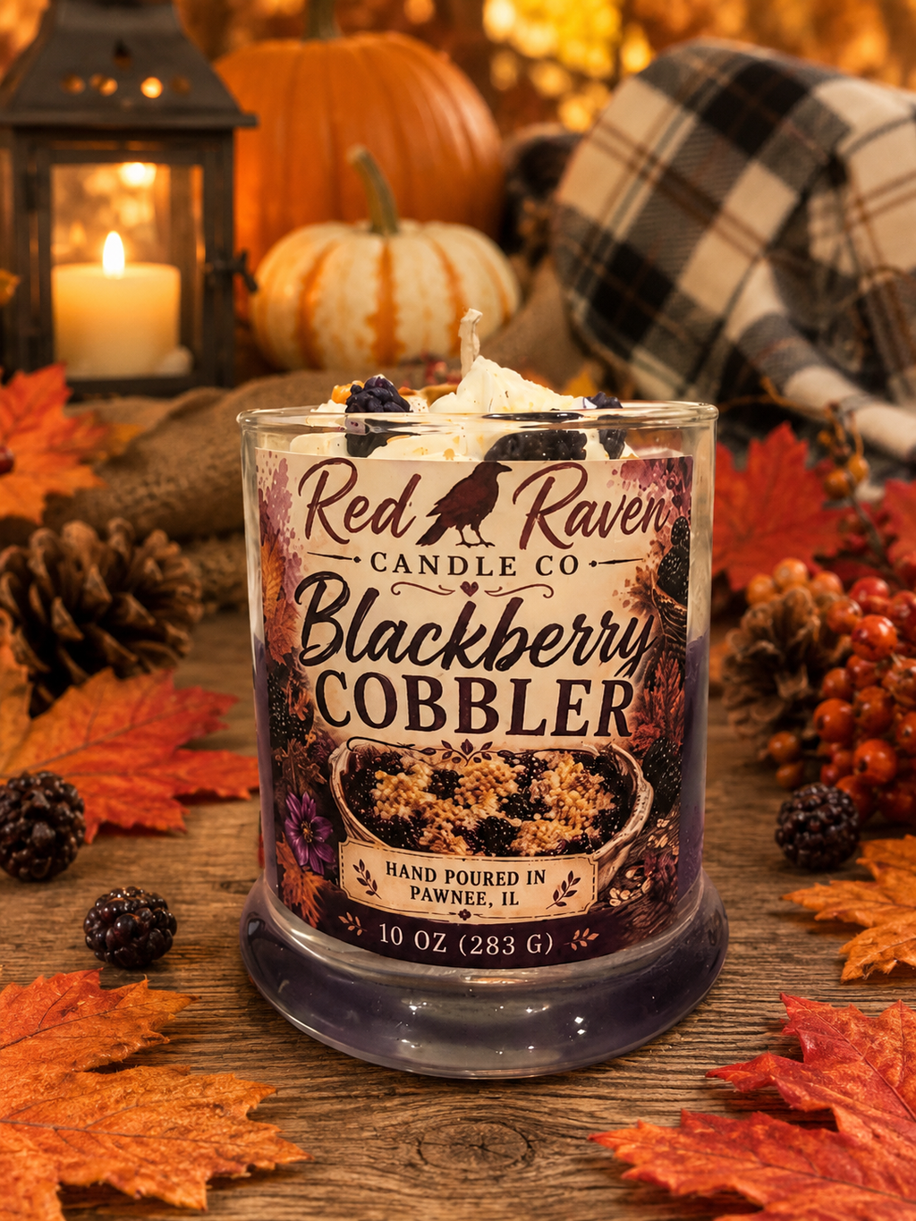 Blackberry Cobbler Dessert Candle l Fall Candle