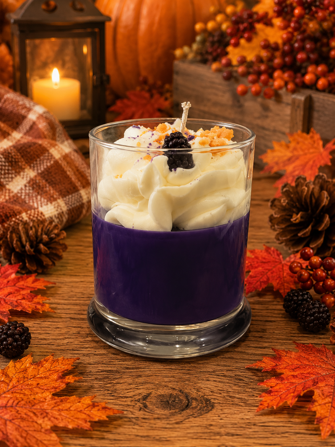 Blackberry Cobbler Dessert Candle l Fall Candle