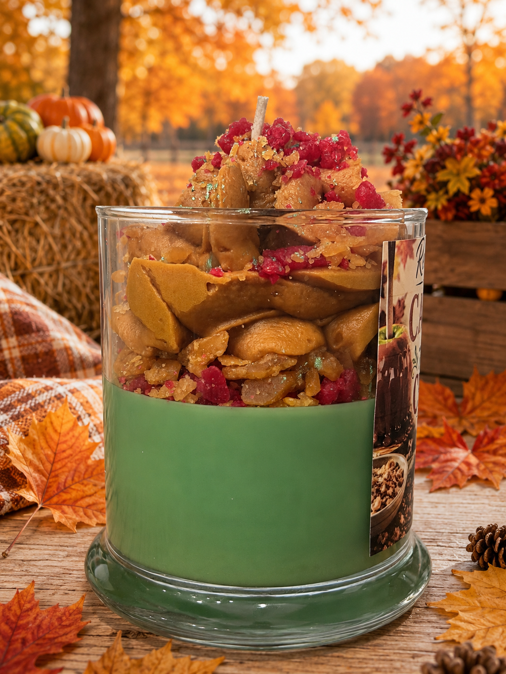Caramel Apple Crunch Dessert Candle l Fall Candle l Caramel Apple