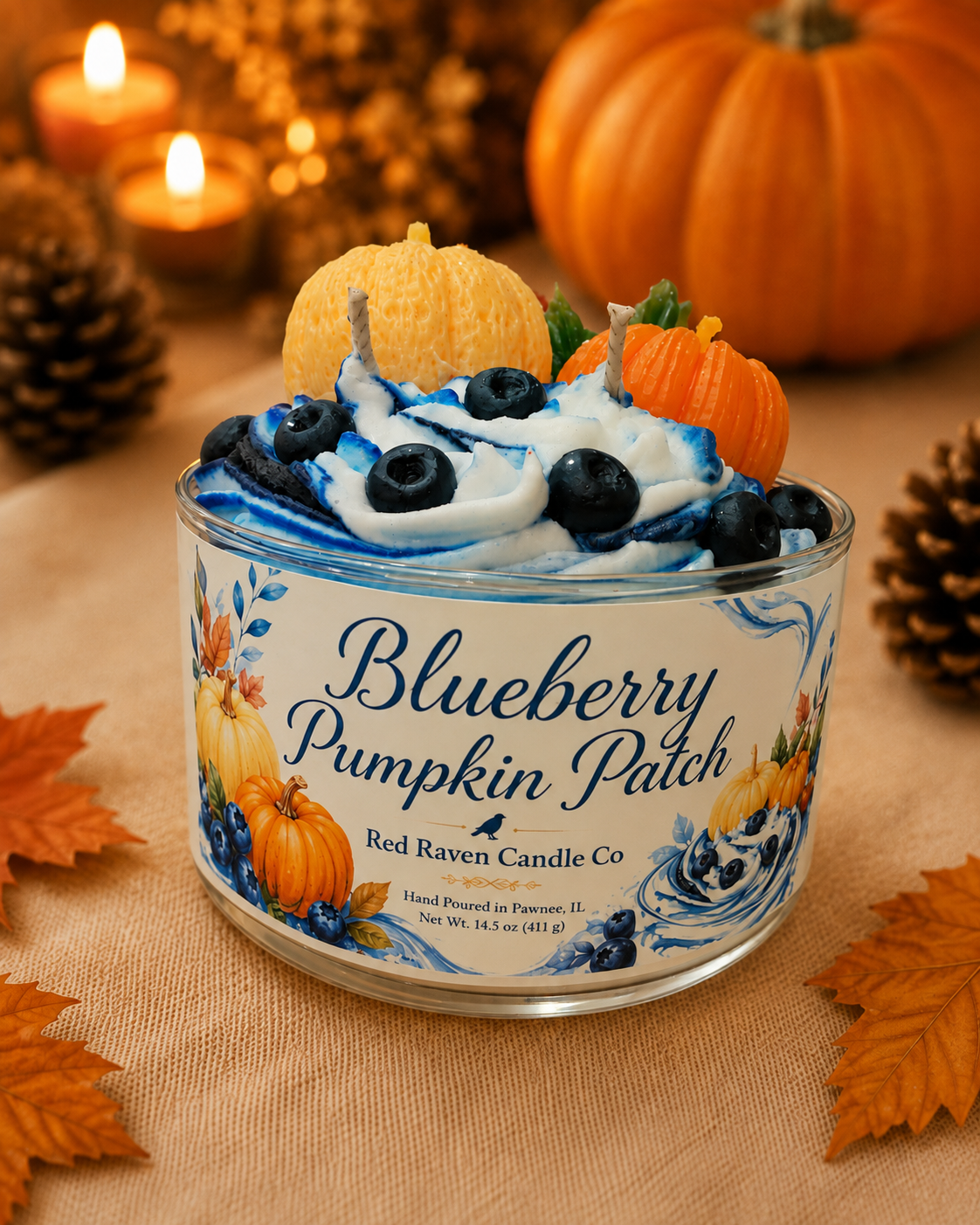 Blueberry Pumpkin Patch Dessert Candle