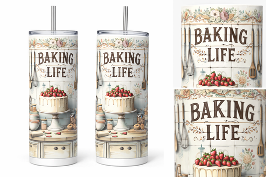 Baking Life 20oz Skinny Tumbler – Vintage Kitchen Baker Gift