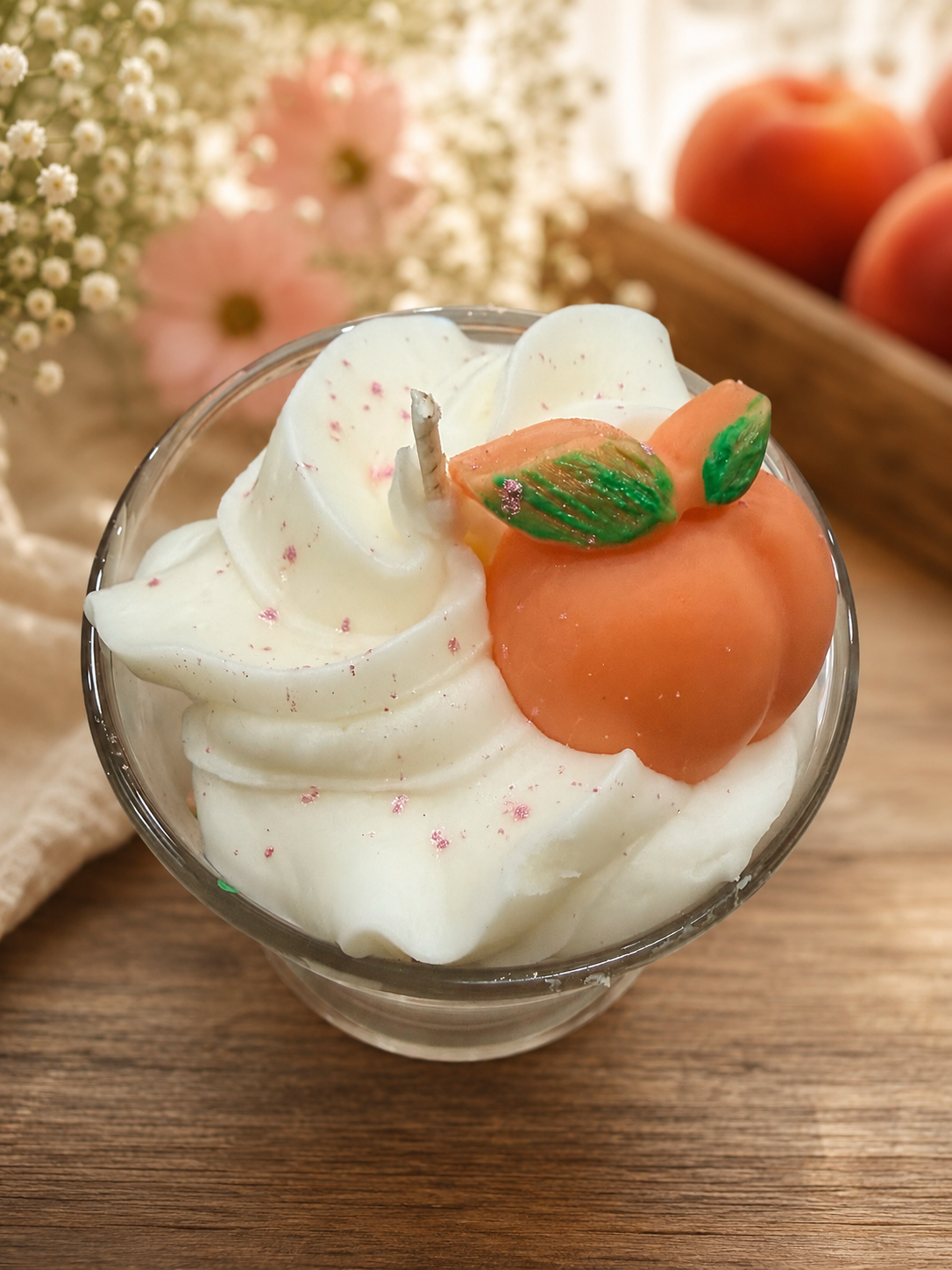 Georgia Peach Handcrafted Dessert Candle 10.5oz