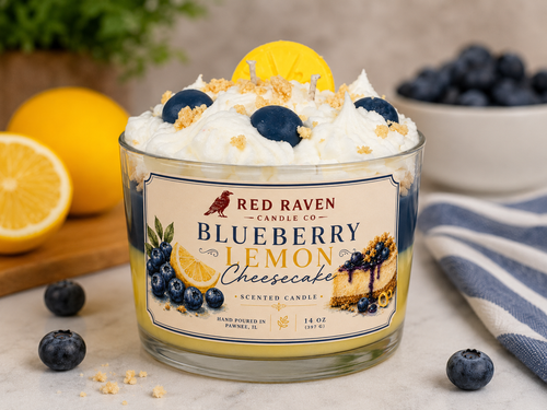Blueberry Lemon Cheesecake Dessert Candle – 14oz