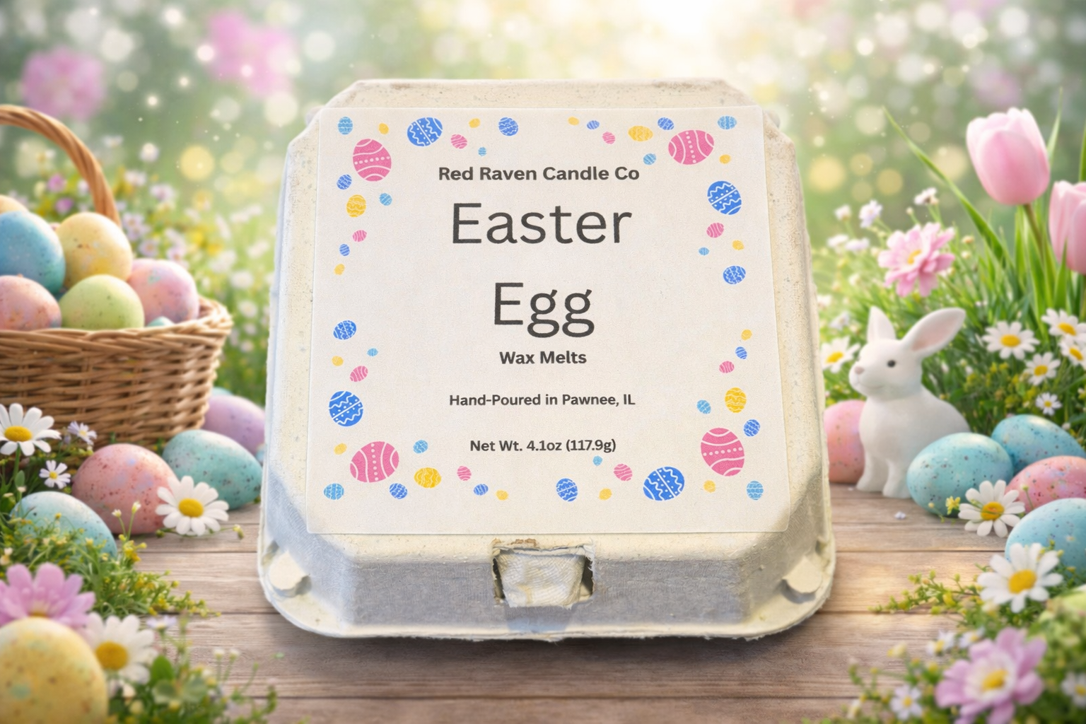 Easter Egg Wax Melts in Carton – Hand - Poured Spring Wax Melts - Red Raven Candle Co