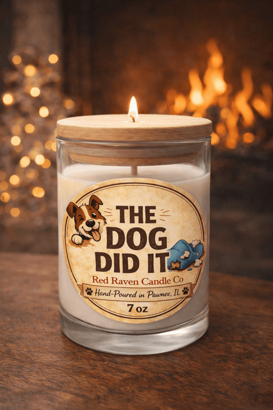 The Dog Did It – Funny Scented Candle (7oz) - Red Raven Candle Co