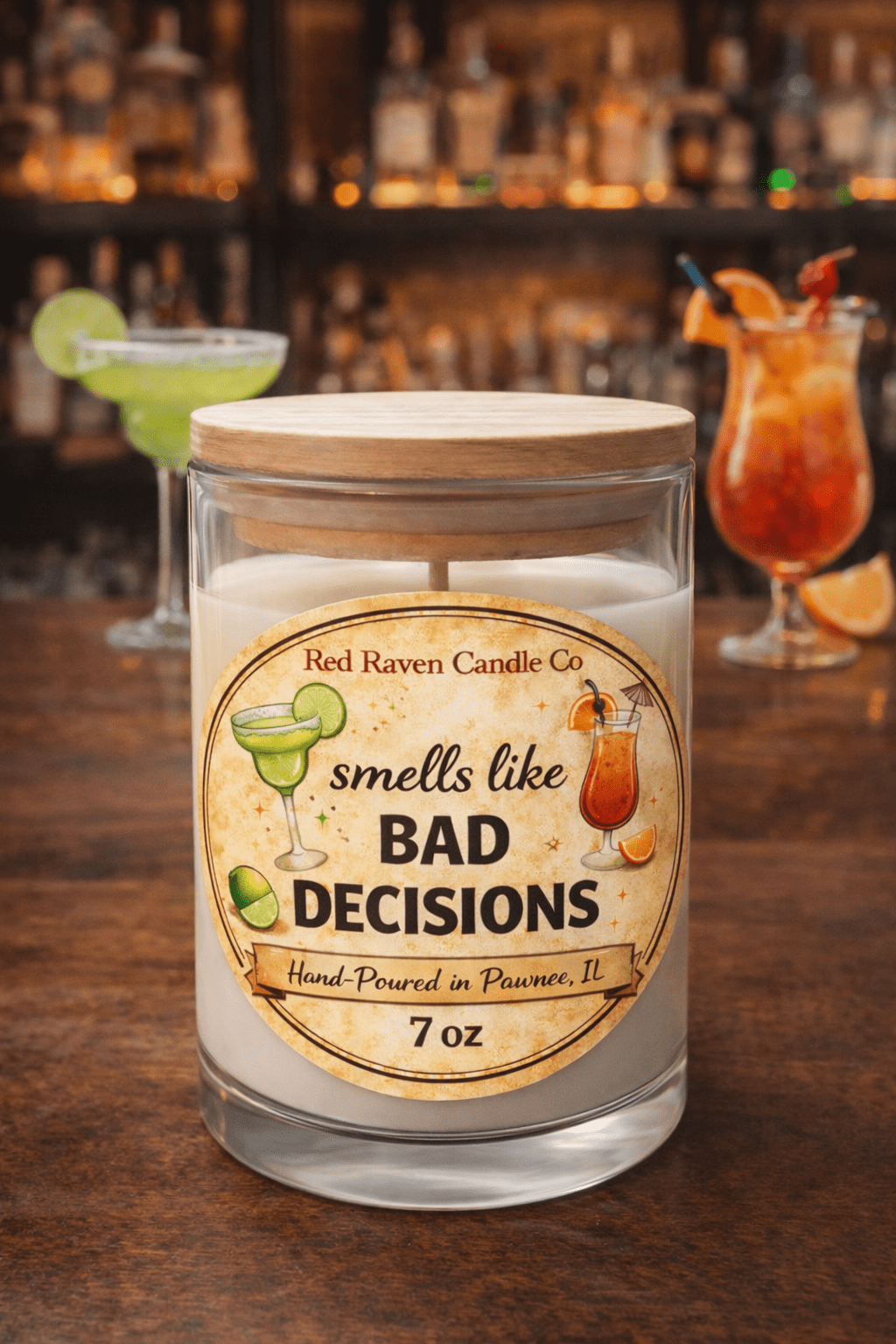 Smells Like Bad Decisions – Funny Adult Cheeky Scented Candle (7oz) - Red Raven Candle Co