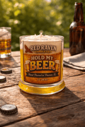 Hold My Beer Candle – Realistic Beer Glass Candle (12.25 oz) - Red Raven Candle Co