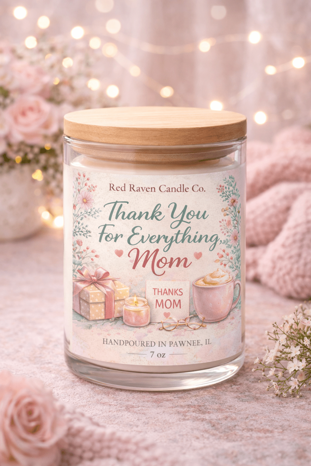 Thank You For Everything, Mom – Mother’s Day Candle - Red Raven Candle Co