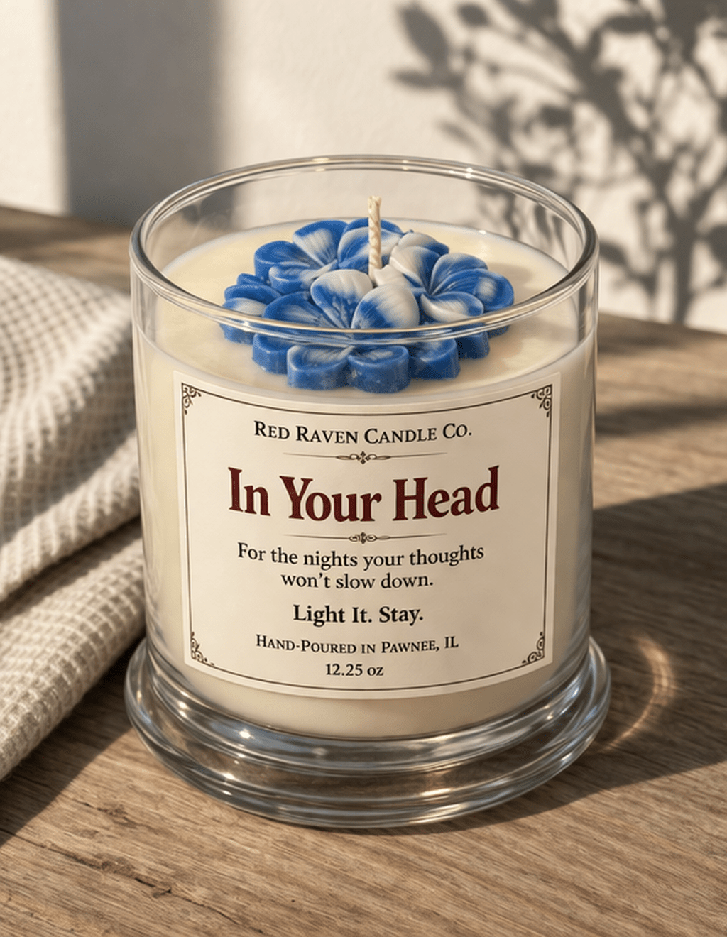 In Your Head - Calming, Relaxation Candle - Red Raven Candle Co