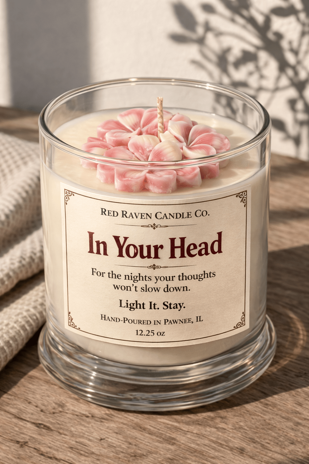 In Your Head - Calming, Relaxation Candle - Red Raven Candle Co