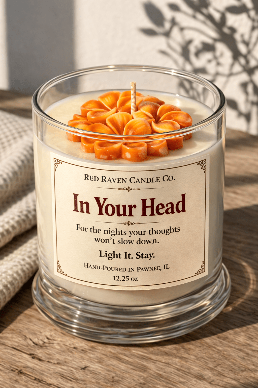 In Your Head - Calming, Relaxation Candle - Red Raven Candle Co