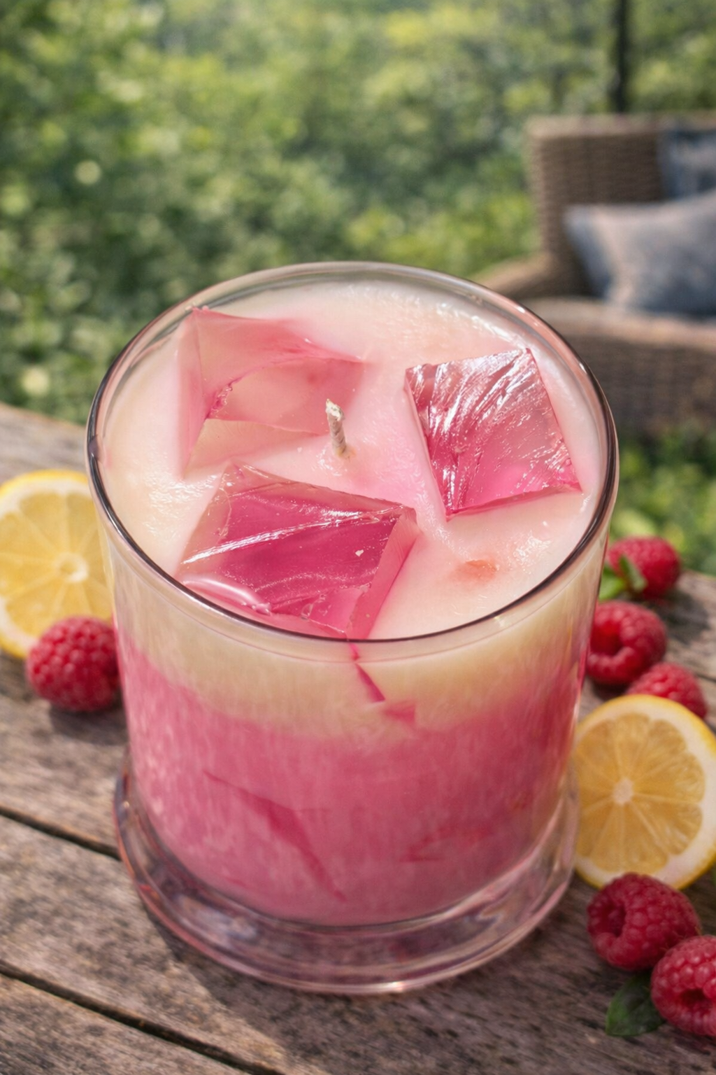 Raspberry Lemonade Dessert Scented Candle – 12.25oz Iced Drink Candle - Red Raven Candle Co