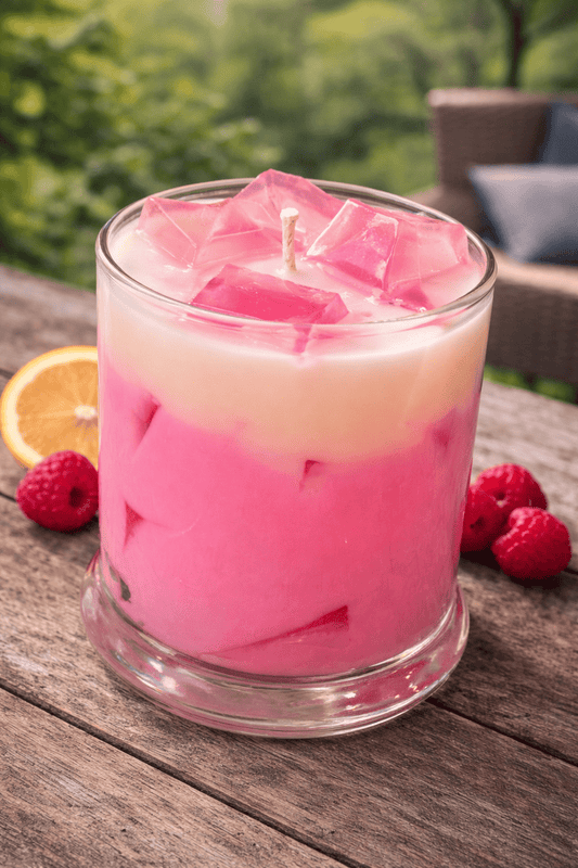 Raspberry Lemonade Dessert Scented Candle – 12.25oz Iced Drink Candle - Red Raven Candle Co