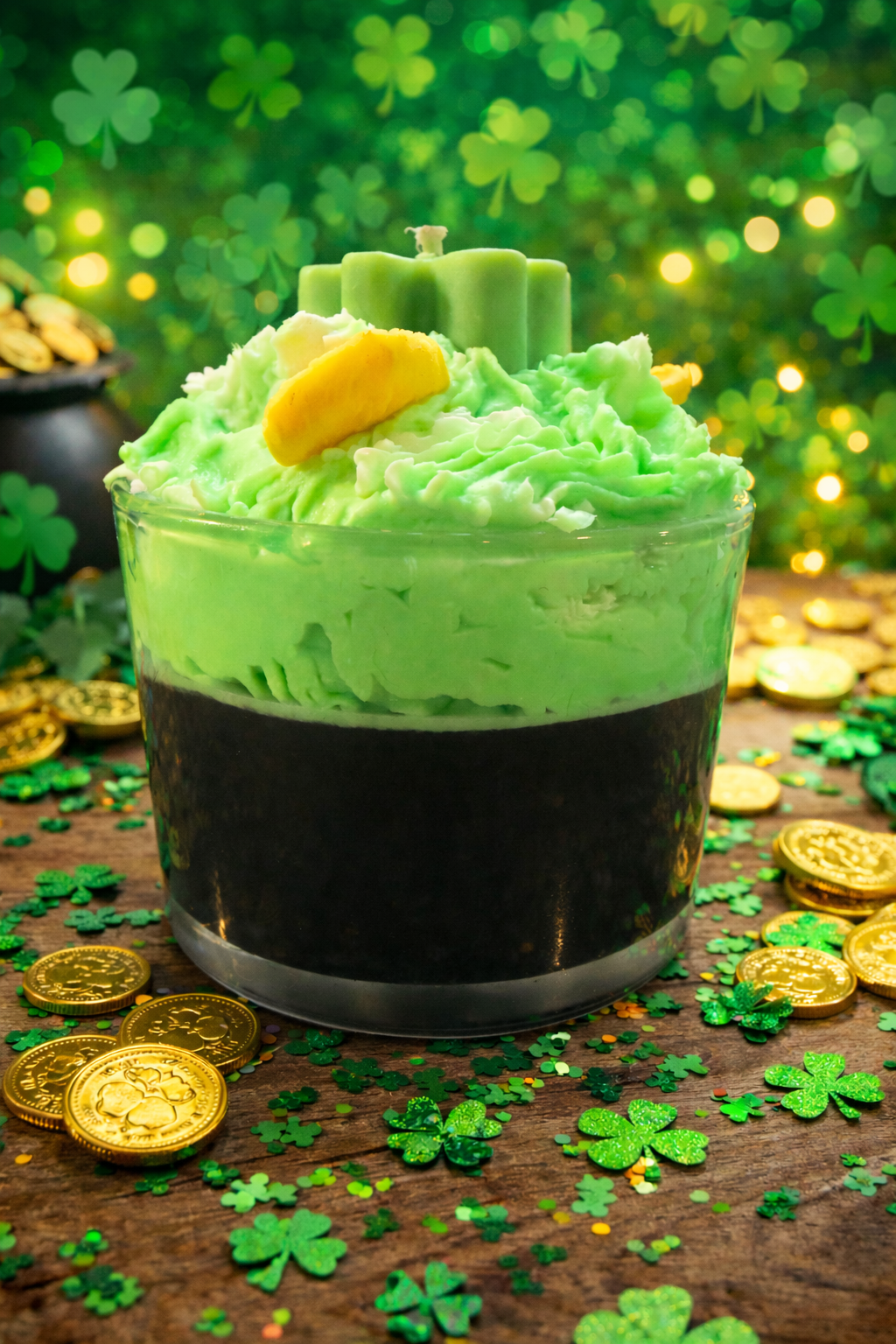 Lucky Shamrock Candle – St. Patrick’s Day Dessert Scented Candle - Red Raven Candle Co
