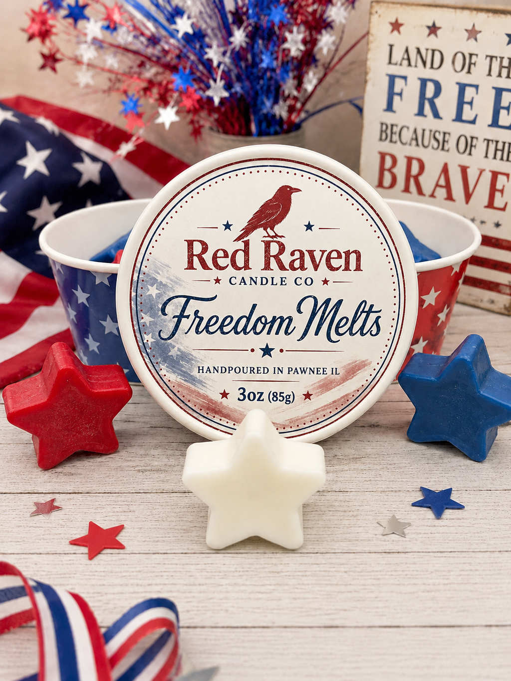 Freedom Melts - Star Shaped Patriotic Wax Melt