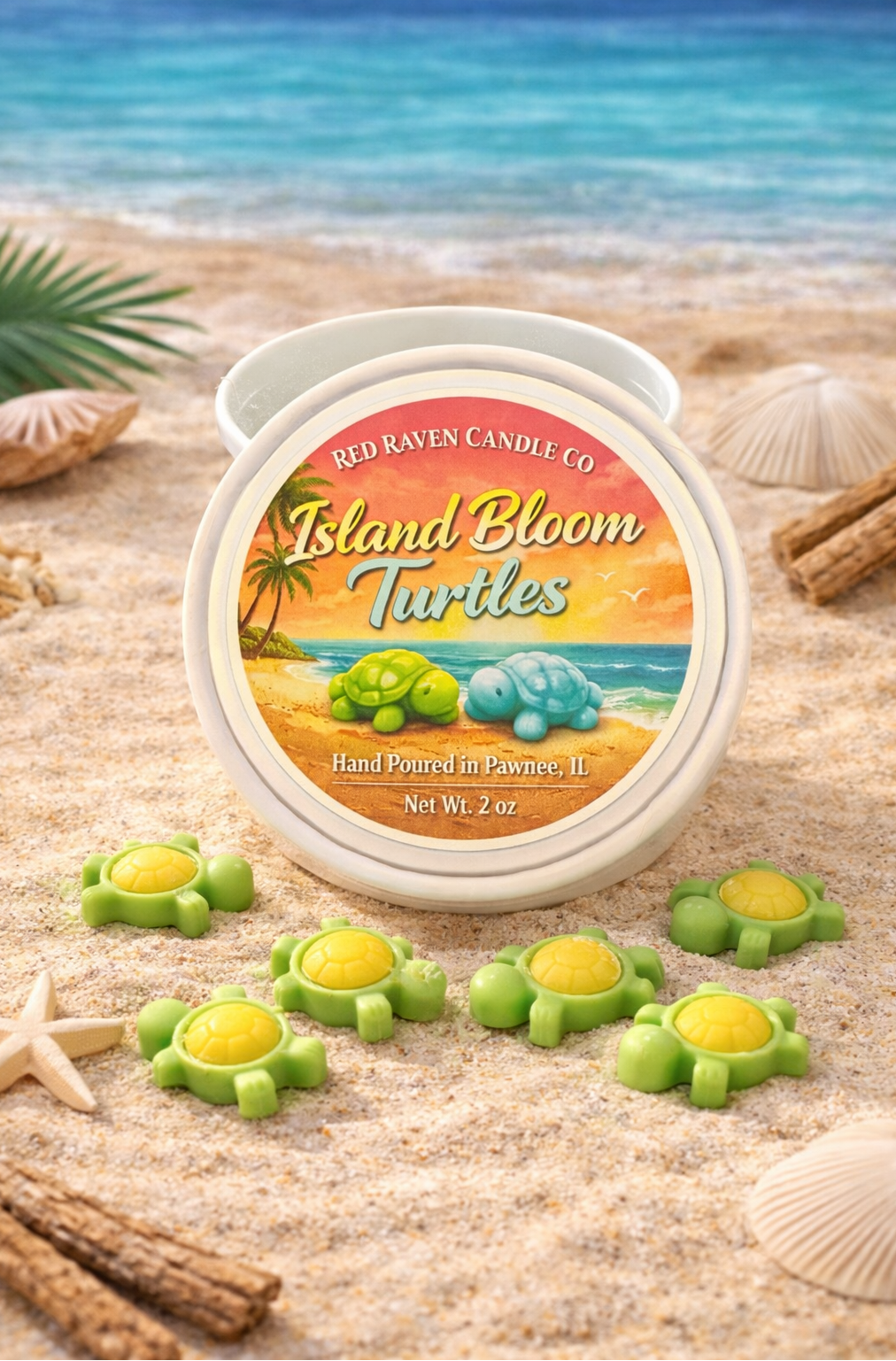 28 Mini Turtle Wax Melts – Baja Cactus Blossom - Red Raven Candle Co