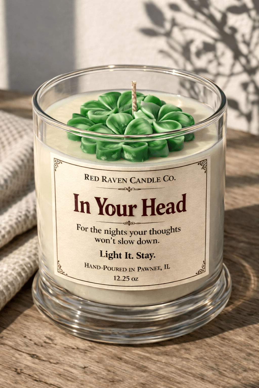In Your Head - Calming, Relaxation Candle - Red Raven Candle Co