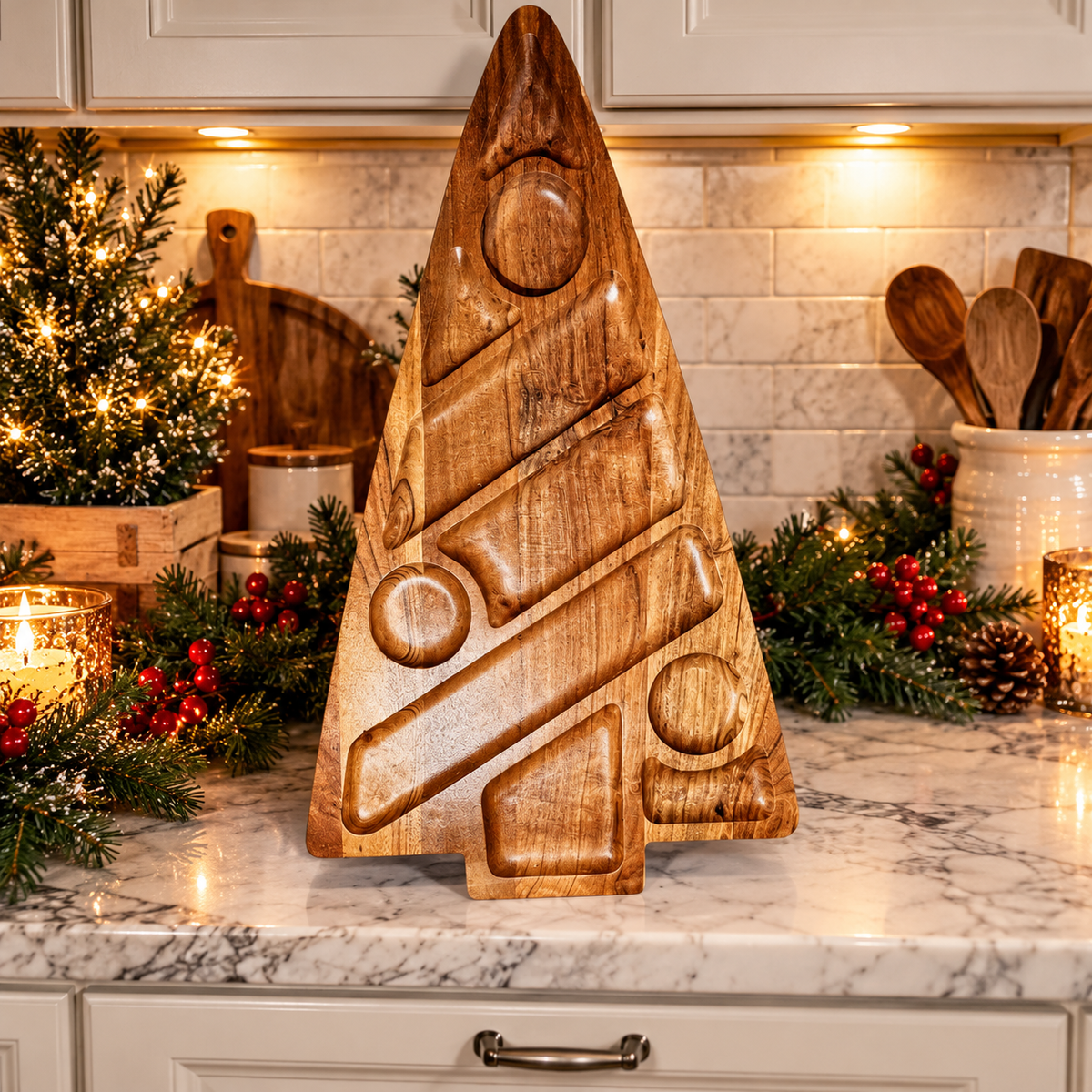Sectional Tree Serving Board