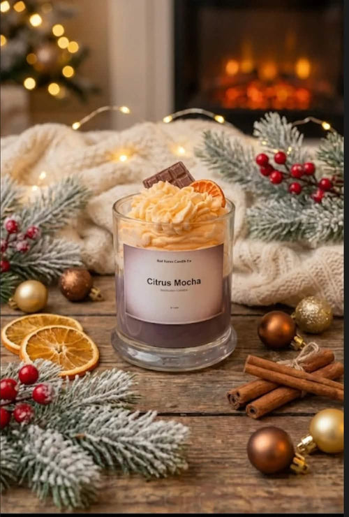 Citrus Mocha Candle Scented Candle - Red Raven Candle Co
