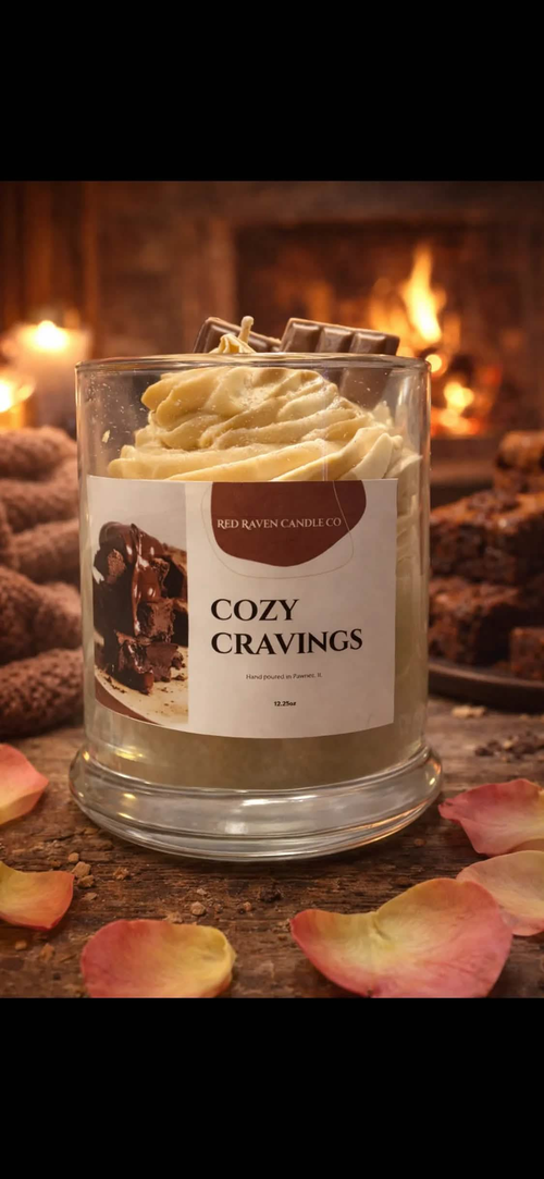 Cozy Cravings Candle Scented Candle - Red Raven Candle Co