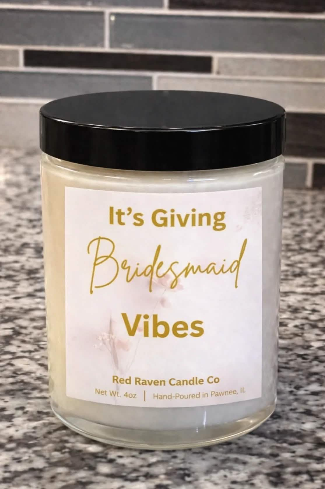 It’s Giving Bridesmaid Vibes – Celebration Scented Candle (4oz) - Red Raven Candle Co