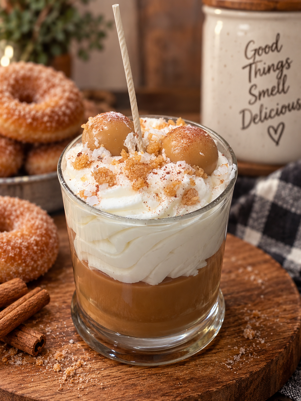 Cinnamon Sugared Donut Dessert Fall Candle
