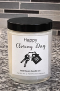 Happy Closing Day – Celebration Scented Candle (4oz) - Red Raven Candle Co