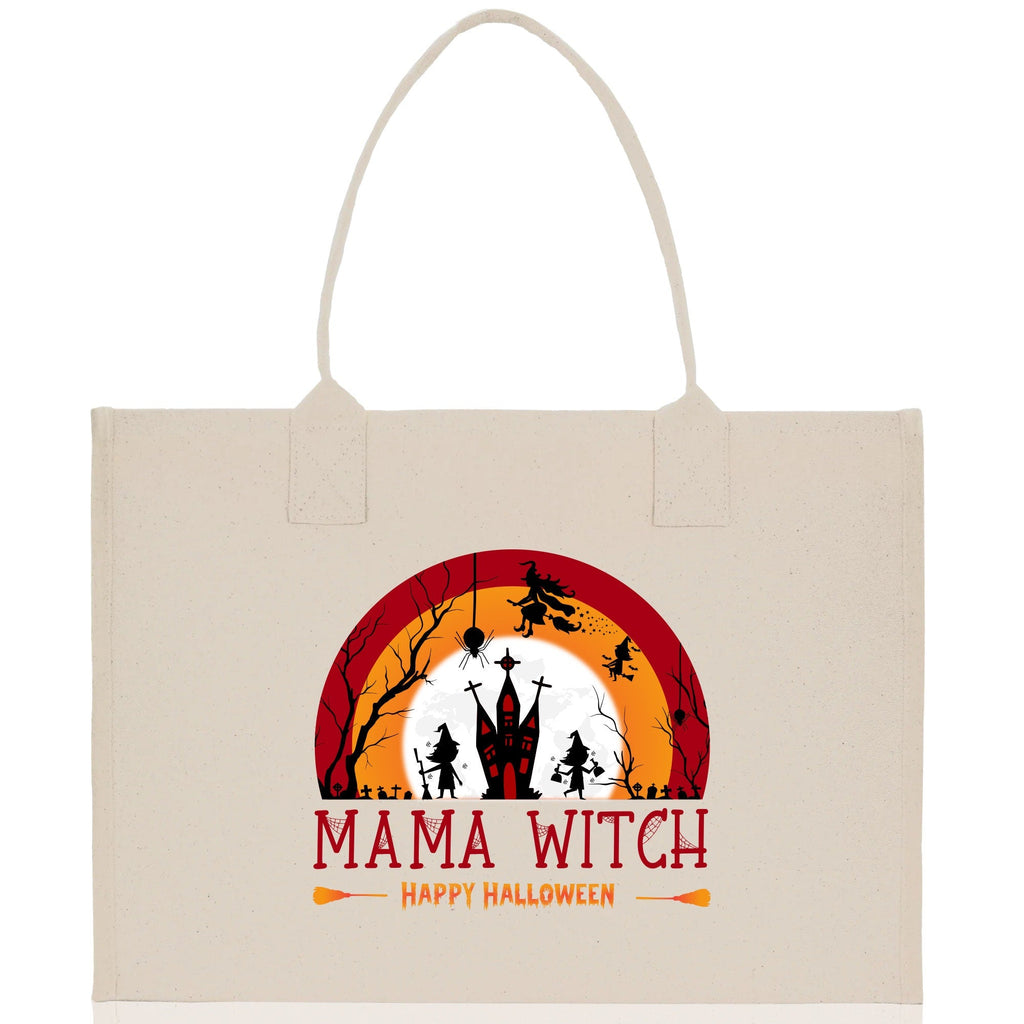 Halloween Trick or Treat Tote Bag Halloween Tote Bag for Kids Halloween Gift Halloween Candy Bag Halloween Doodles Cute Canvas Tote Bag