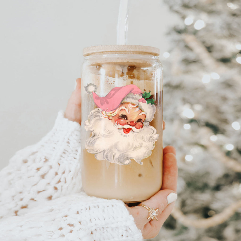 Vintage Pink Santa 17oz